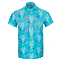 RETRO RIFLE Men's Lobster Blue Button Down Shirt, Large (LOBSTERBLUE-L)