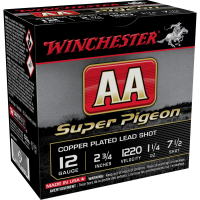 WINCHESTER AMMO AA Super Pigeon 12ga 2.75in #7.5 Copper-Plated Lead 25rd/Box Shotgun Shells (AA12SP7)
