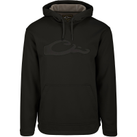 DRAKE Men's LST Silencer Black Fleece-Lined Hoodie (DW2880-BLK)
