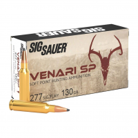 SIG SAUER Venari 277 Sig Fury 130gr Soft Point 20rd/Box Rifle Ammo (V277SFSP130-20)