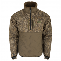 DRAKE Youth LST Guardian Flex Double Down Eqwader 1/4 Zip Mossy Oak Bottomland Jacket (DW7354-YTH-006)