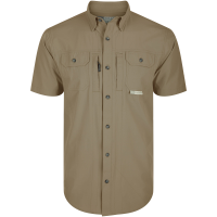 DRAKE Men's Wingshooters Trey Timber Wolf Khaki SS Shirt (DS2600-TWK)
