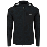 DRAKE Men's Rain Brake Lightweight Camo Softshell Old School Black Jacket (DS7531-041)