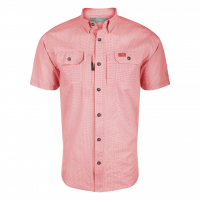 DRAKE Men's Frat BD Houndstooth Check Shell Pink SS Shirt (DS2275-SPN)