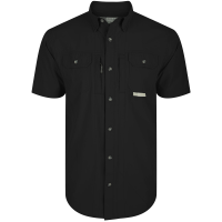 DRAKE Men's Wingshooters Trey Caviar Black SS Shirt (DS2600-CAB)