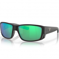 COSTA DEL MAR Men's Tuna Alley Pro Matte Black/Green Mirror 580g Polarized Sunglasses (06S9105-91050260)