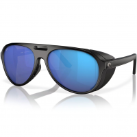 COSTA DEL MAR Men's Grand Catalina Matte Black/Blue Mirror 580g Polarized Sunglasses (06S9117-91170159)