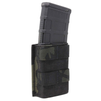 ESSTAC Single 5.56 Multicam Black Midlength KYWI Pouch w/ Webbing (556.S.M-2xFLM-MLBLK)