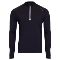 HOT CHILLYS Mens Micro-Elite Chamois Zone Zip-T Black/Black Shirt (HC9931-103)