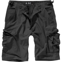 BRANDIT INDIVIDUAL WEAR Men's BDU Ripstop Black Cargo Shorts (2019)