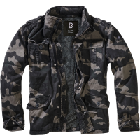 BRANDIT INDIVIDUAL WEAR Men's Sherpa-Lined Dark Camo Military Jacket (9390-12004)