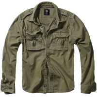 BRANDIT INDIVIDUAL WEAR Men's Rugged Olive Long Sleeve Shirt (9373-15001)