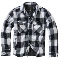 BRANDIT INDIVIDUAL WEAR Men's Flannel Lumber White/Black Check Jacket (9478-10046)