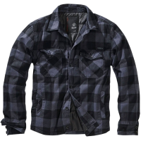 BRANDIT INDIVIDUAL WEAR Men's Flannel Lumber Black Gray Check Jacket (9478-12028)