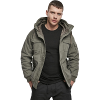 BRANDIT INDIVIDUAL WEAR Men's Hooded Olive Short Jacket (3107-15001)