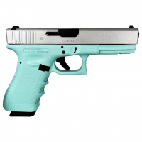 GLOCK 17 Gen 3 Custom 9mm Luger 4.49in 17rd Tiffany Frame Crushed Silver Slide Semi-Auto Pistol (PI1750203 MODTFCSS)