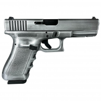 GLOCK 17 Gen 3 Custom 9mm Luger 4.49in 17rd Destressed Crushed Silver Semi-Auto Pistol (PI1750203 MODCSD)