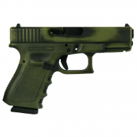 GLOCK 19 Gen 3 Custom 9mm Luger 4.01in 15rd Bazooka Green Distressed Semi-Auto Pistol (PI1950203 MODBGD)