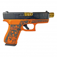 GLOCK 43X Custom "Tennessee Orange with Gold Barrel" 9mm 4in 2x 10rd Mags Pistol (PX4350201MODTNOGB)