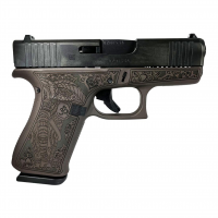 GLOCK 43X Custom "Vortex Bronze Elephant Engraved" 9mm 3.41in 2x 10rd Mags Pistol (PX4350201MODELEVTB)