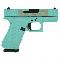 GLOCK G43X 9mm Luger 3.41in 10rd Glock & Roses Tiffany Semi-Automatic Pistol (UX4350201FRMODGRP)