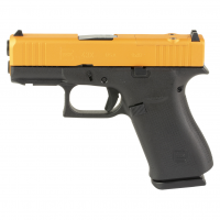 GLOCK 43X M.O.S 9mm Luger 3.41in 10rd Black/Carolina Gold Semi-Automatic Pistol (UX4350204FRMOS-CGS)