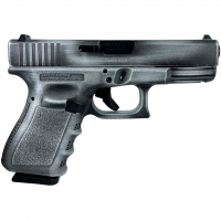 GLOCK 19 Gen 3 Custom 9mm Luger 2x15rd 4.02in Crushed Silver Distressed Compact Semi-Auto Pistol (UI1950203 MODCSD)