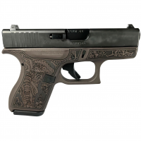 GLOCK 42 Custom .380 ACP 3.25in 2x6rd Elephant Engraved Vortex Bronze Frame Semi-Auto Pistol (UI4250201 MODELEVTB)