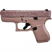 GLOCK 42 380 ACP 3.25in 2x6rd Rose Gold Glitter Gunz Semi-Auto Pistol (UI4250201RGGG)