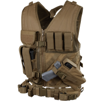 CONDOR OUTDOOR Cross Draw M/L Coyote Brown Vest (CV-498)