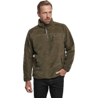 BRANDIT INDIVIDUAL WEAR Men's Fleece Quarter Zip Olive Jacket (5022-15001)