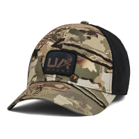 UNDER ARMOUR Men's Hunt UA Forest 2.0 Camo/Black/Timber Trucker Hat (1386655-988-OSFM)