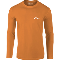 DRAKE Men's Icon Logo Orange Long Sleeve Crew Shirt (DS9551-ORG)