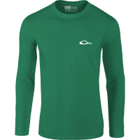 DRAKE Men's Icon Logo Green Long Sleeve Crew Shirt (DS9551-GRN)