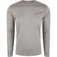 DRAKE Men's Icon Americana Grey Long Sleeve Performance Crew Shirt (DS9550-GRY)