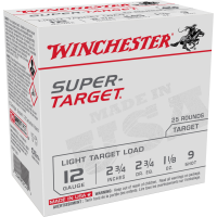 WINCHESTER Super-Targer 12Ga 2.75in #9 Shotshell Ammo 25 Round Box (TRGT129)