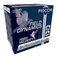 FIOCCHI Field Dynamics Hi Velocity 12Ga 2.75in #6 Lead 25rd/Box Shotshell (12HV6)