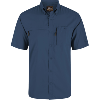 DRAKE Men's 8-Shot Flyweight Ensign Blue Short Sleeve Shirt (AD9500-ESB)