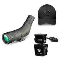 VORTEX Crossfire HD 12-36x50 Angled Spotting Scope w/ Car Window Mount & Men's Flexfit Cap (CF-50A+CWM+Hat)