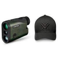 VORTEX Crossfire HD 1400 Laser Rangefinder w/ Men's Flexfit Cap (LRF-CF1400+hat)
