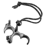 T.R.U. BALL ARCHERY HBC Flex 3 or 4 Finger Black Tungsten Brass Medium Release (THBF-BT-M)