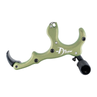 B3 ARCHERY Draw Closed Hook Crocodile Green Release Aid (DRAW-CHCG)