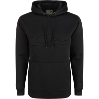 DRAKE Men's Back Eddy Embossed Black Hoodie (DW2298-BLK)
