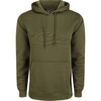 DRAKE Men's Back Eddy Embossed Kalamata Olive Hoodie (DW2298-KMO)