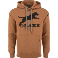 DRAKE Men's Leaping Lab Golden Pecan Dark Heather Graphic Hoodie (DS1650-GPD)
