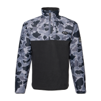 DRAKE Men's MST Quarter Zip Refuge Eqwader Old School Black Jacket (DW7355-041)