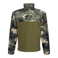 DRAKE Men's MST Quarter Zip Refuge Eqwader Woodland Camo Jacket (DW7355-WDL)