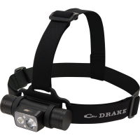 DRAKE EVO1500 Lumen Black OSFM Headlamp (DA0092-BLK)