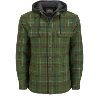 DRAKE Men's Campfire Kalamata Olive Flannel Hoodie (DS1078-KMO)