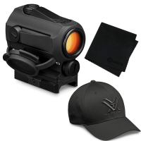 VORTEX Optics SPARC Red Dot 2 MOA Sight with Men's Flexfit Cap, Size: L/XL and Microfiber Cleaning Cloth